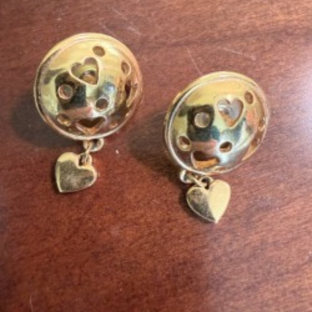 Gold-tone Heart Earrings